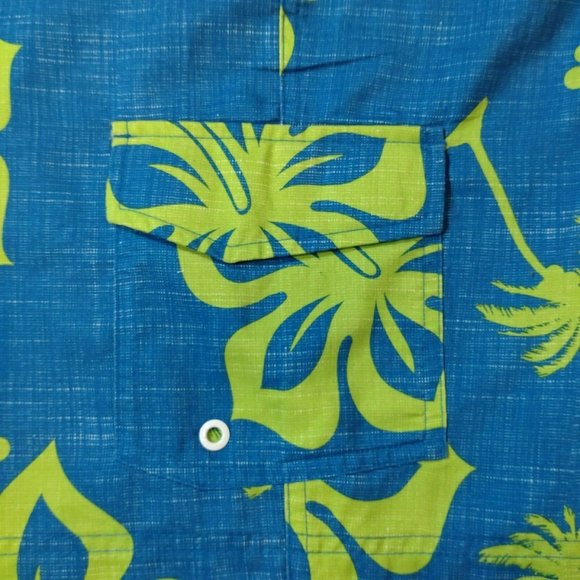 FireFly Size XL Extra Large Blue Green Floral Board Shorts - Picture 5 of 11